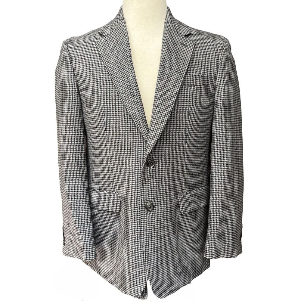 Lauren Ralph Lauren Men's Wool Blazer Gray Herringbone Size 40R
